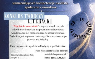 „Mój list do samej siebie” – konkurs literacki na podsumowanie projektu Akademia Kobiet