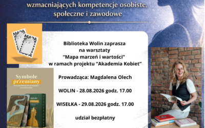 🗺️ Czas na Twój własny drogowskaz. Gdzie prowadzą Twoje marzenia? Akademia Kobiet w Wolinie i Wisełce! 🌸 Odkryj „Mapę marzeń i wartości” podczas bezpłatnych warsztatów!
