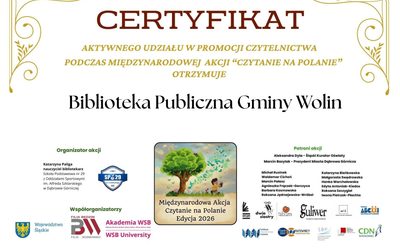 Czytamy działamy-mamy certyfikat!