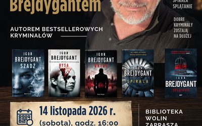 Zapraszamy na spotkanie autorskie z Igor Brejdygant!